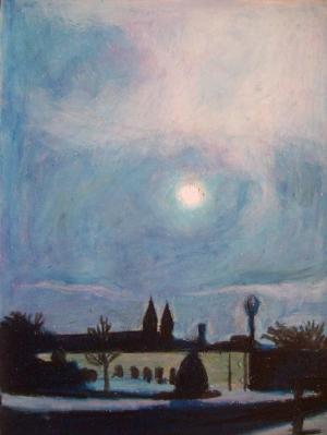 Steeples in Moonlight