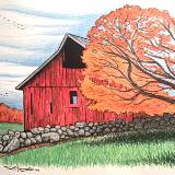 Red Barn in Fall